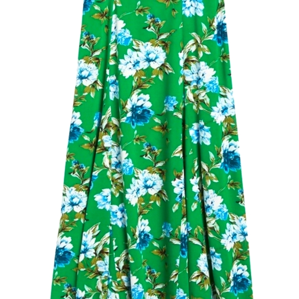 Banana Republic Green and Blue Floral Maxi Skirt 2